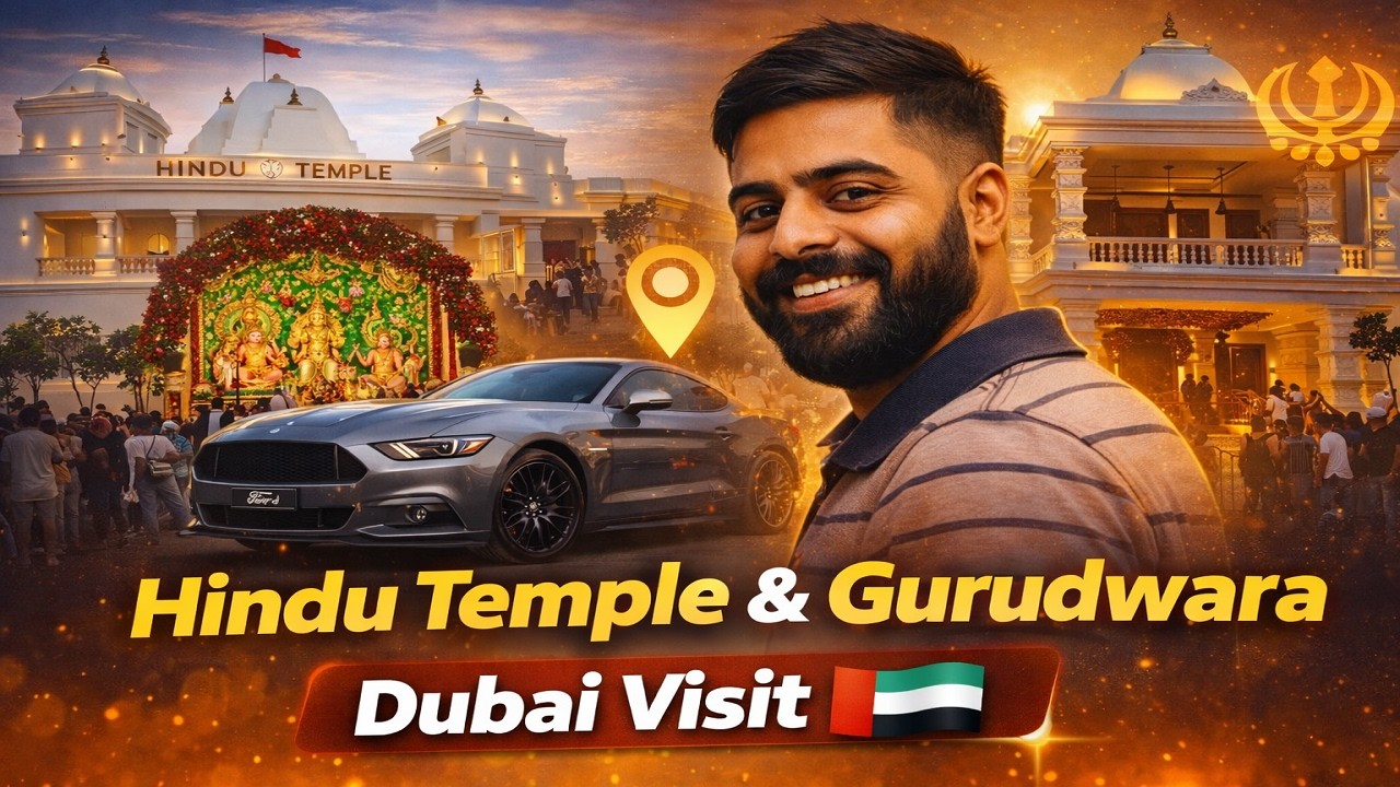 Hindu Temple & Gurudwara in Dubai 🇦🇪 | Mustang Got Stuck 😳 | Student Life Vlog