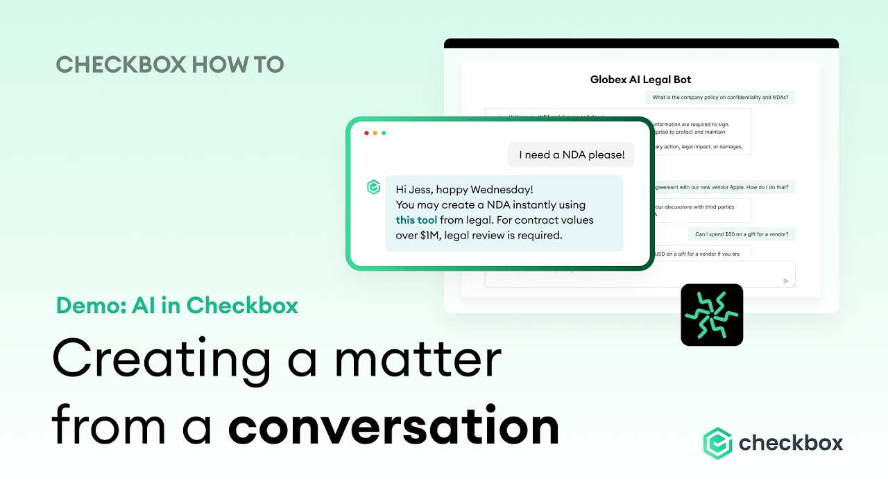 How To Create a Legal Matter from a Legal Chatbot with Checkbox AI