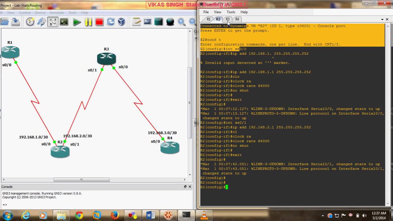 How to Configure Static Routing in GNS3