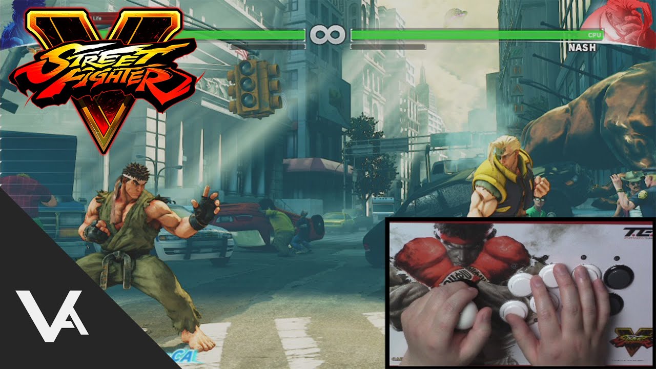 Street Fighter V — Как делать приёмы Shoryuken из атак в положении приседа