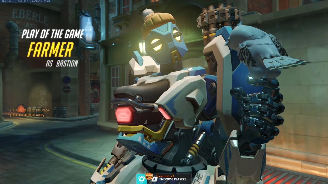 DAFRAN DOMINATING AS BASTION! 43 ELIMS! POTG! [ OVERWATCH SEASON 25 TOP 500 ]