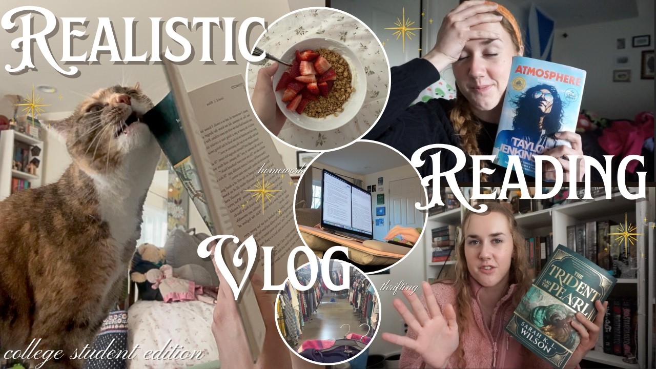 how much do I realistically read as a college student? 📚🎓 weekly reading vlog