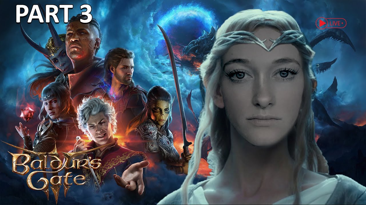 🔴 LIVE Baldur's Gate 3, First Playthrough! POV: you're on adventure with an elf | Live Stream PART 3