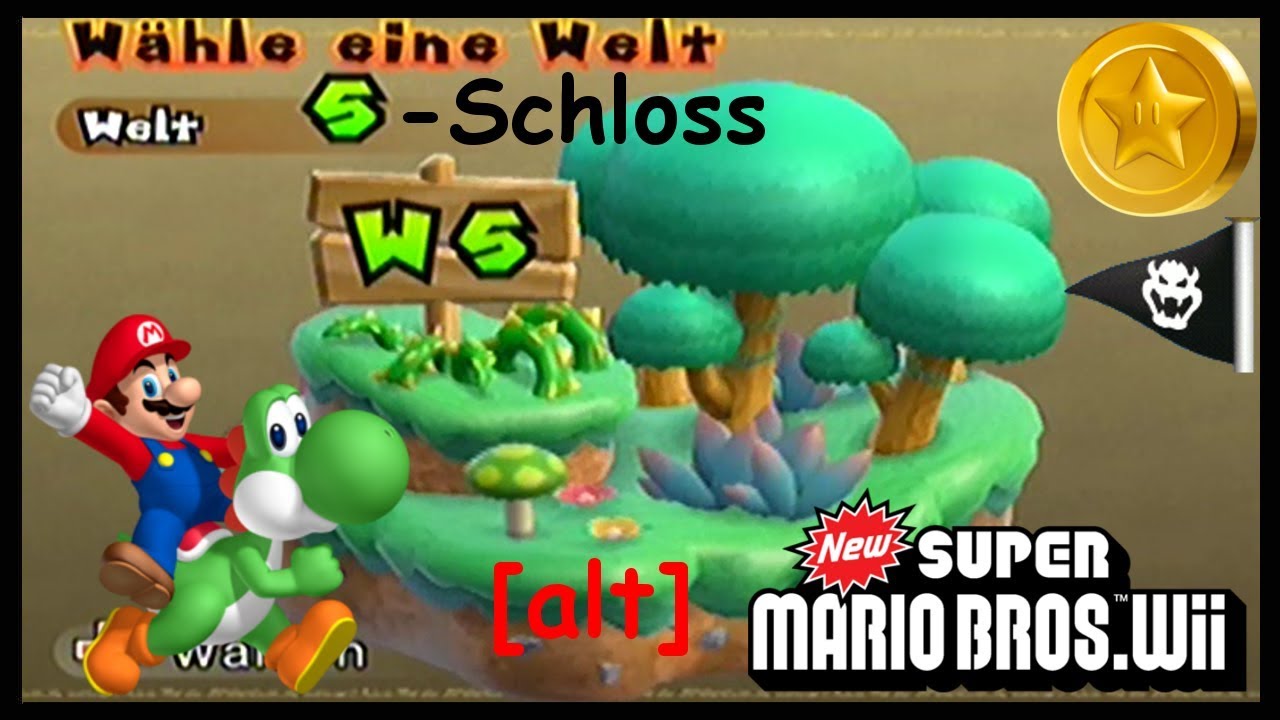 New Super Mario Bros. Wii /41 Welt 5-Schloss +Sternenmünzen