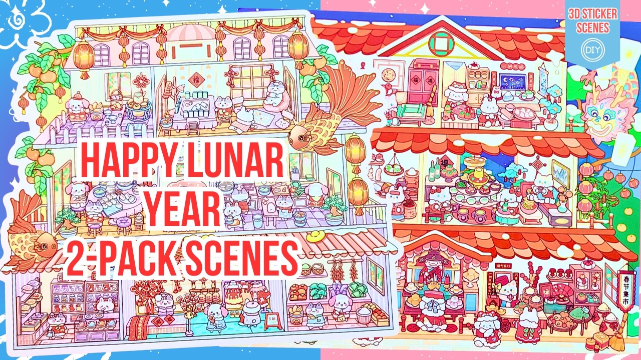 Lunar New Year at Home | Cozy Family 3D Sticker Scenes