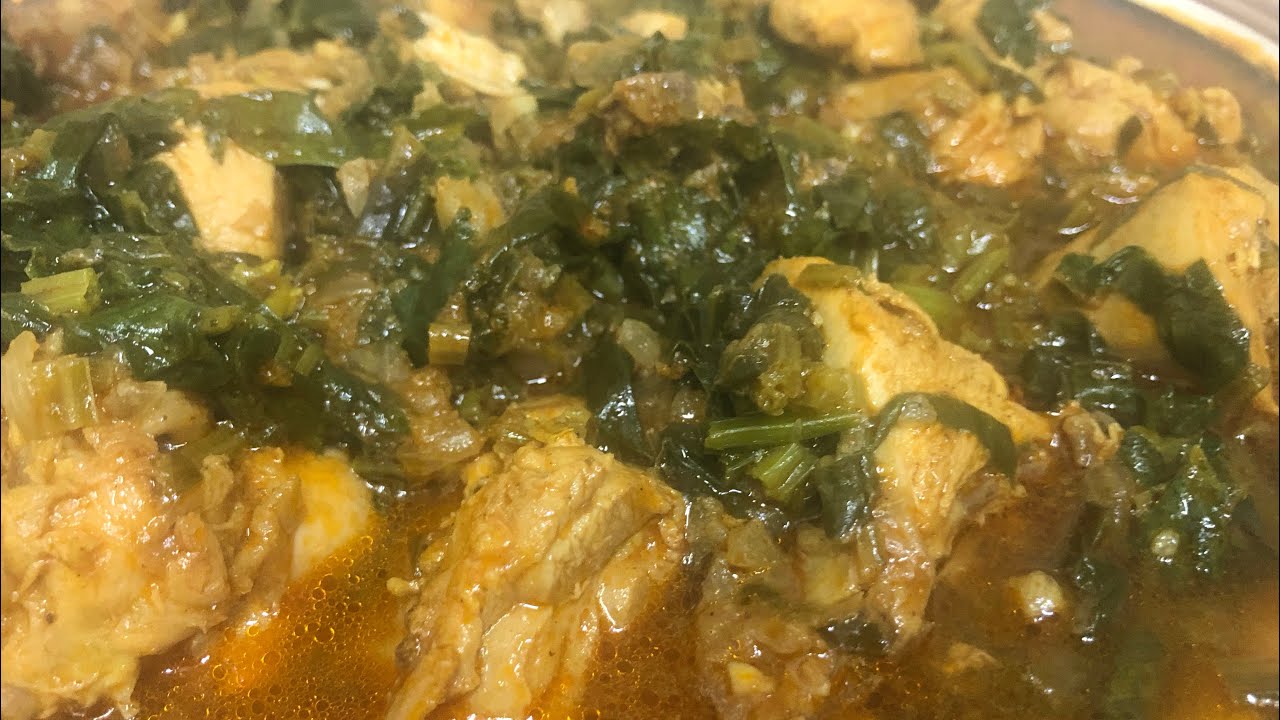 عمل سبانخ بالدجاج /بالطريقه اليمنيه