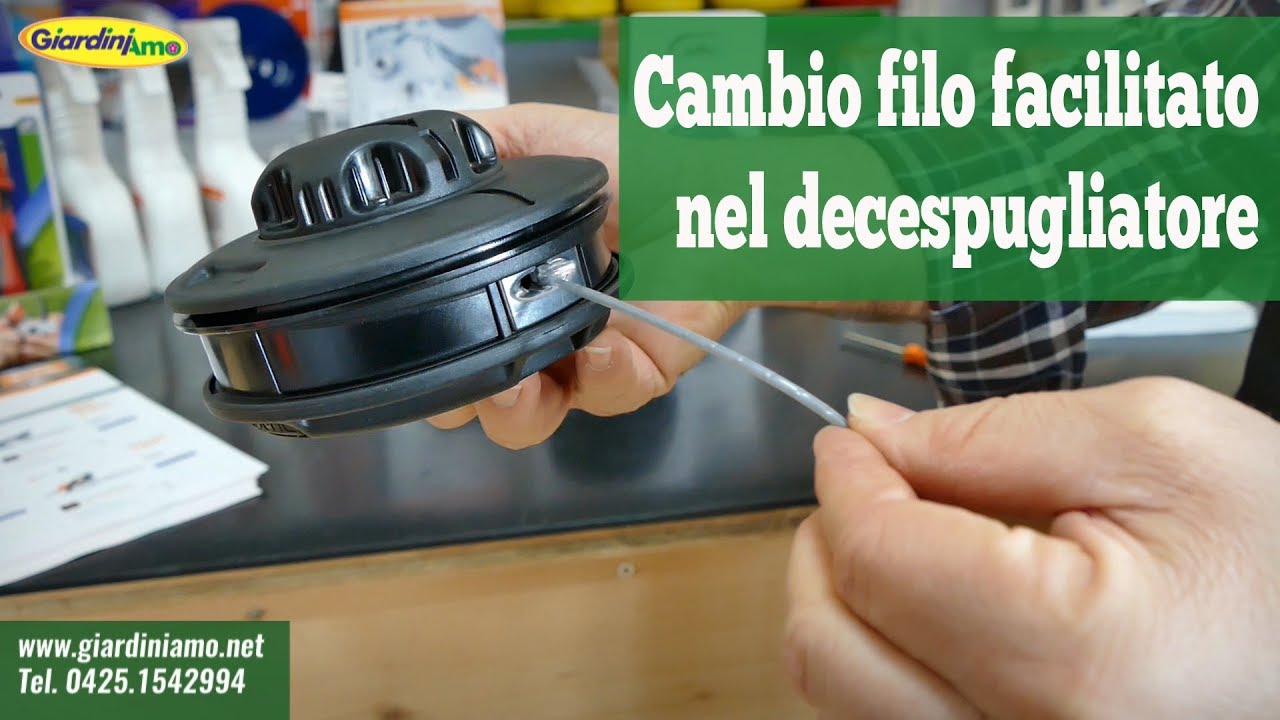 Bobina universale decespugliatore: sostituzione del filo in modo facilitato e senza aprire la bobina