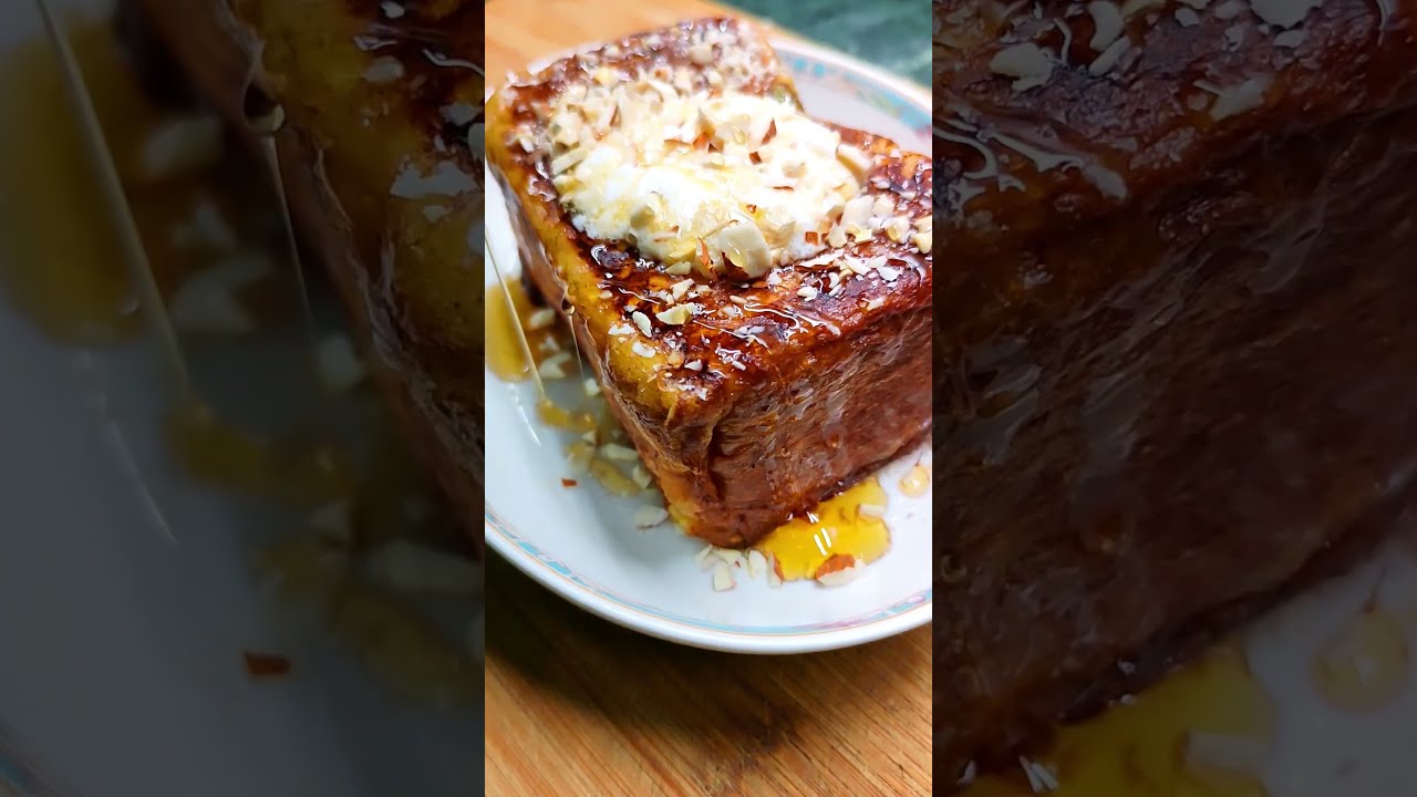 Classic French Toast ASMR | Toast recipe #asmr #asmrfood #shorts