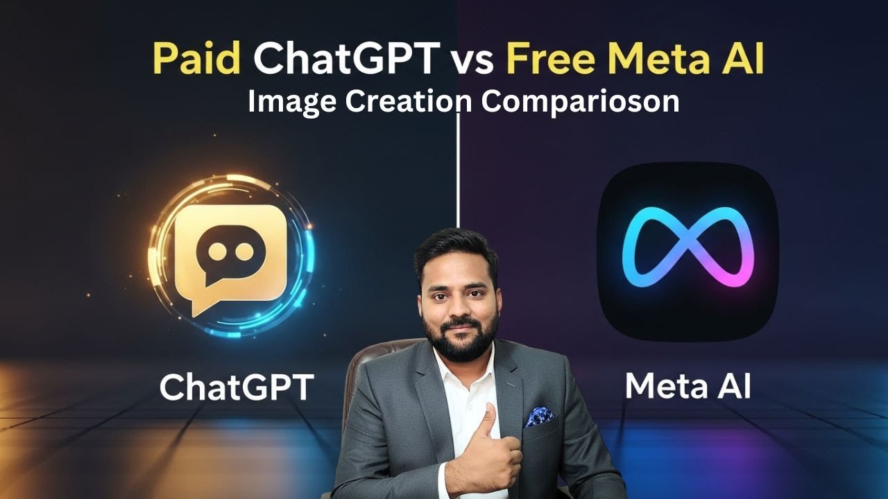 ChatGPT Plus ($20) vs Meta AI (Free): Speed, Images & Power Compared 2025 | Zeeshan Shakir