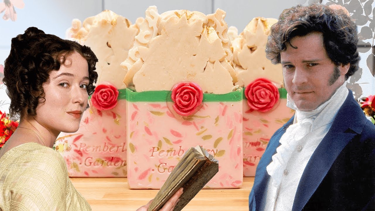 I Made a Soap Inspired by Pride & Prejudice 🌹Pemberley Gardens Soap Making | Royalty Soaps