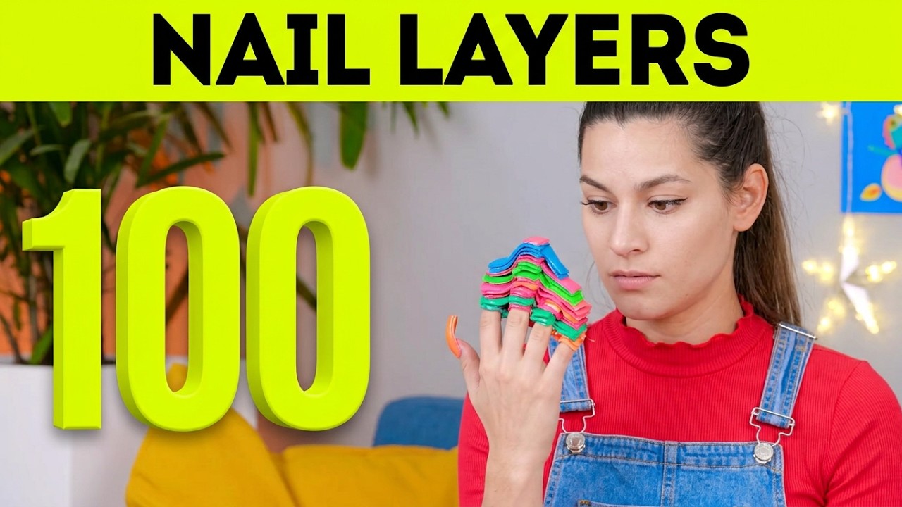 100 LAYERS CHALLENGE || 1000 Coats of Nails, Lipstick, Makeup! DARE GAME by 123 GO!CHALLENGE