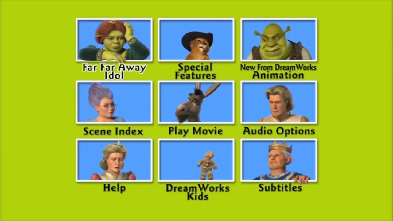 Shrek 2 - DVD Menu Walkthrough
