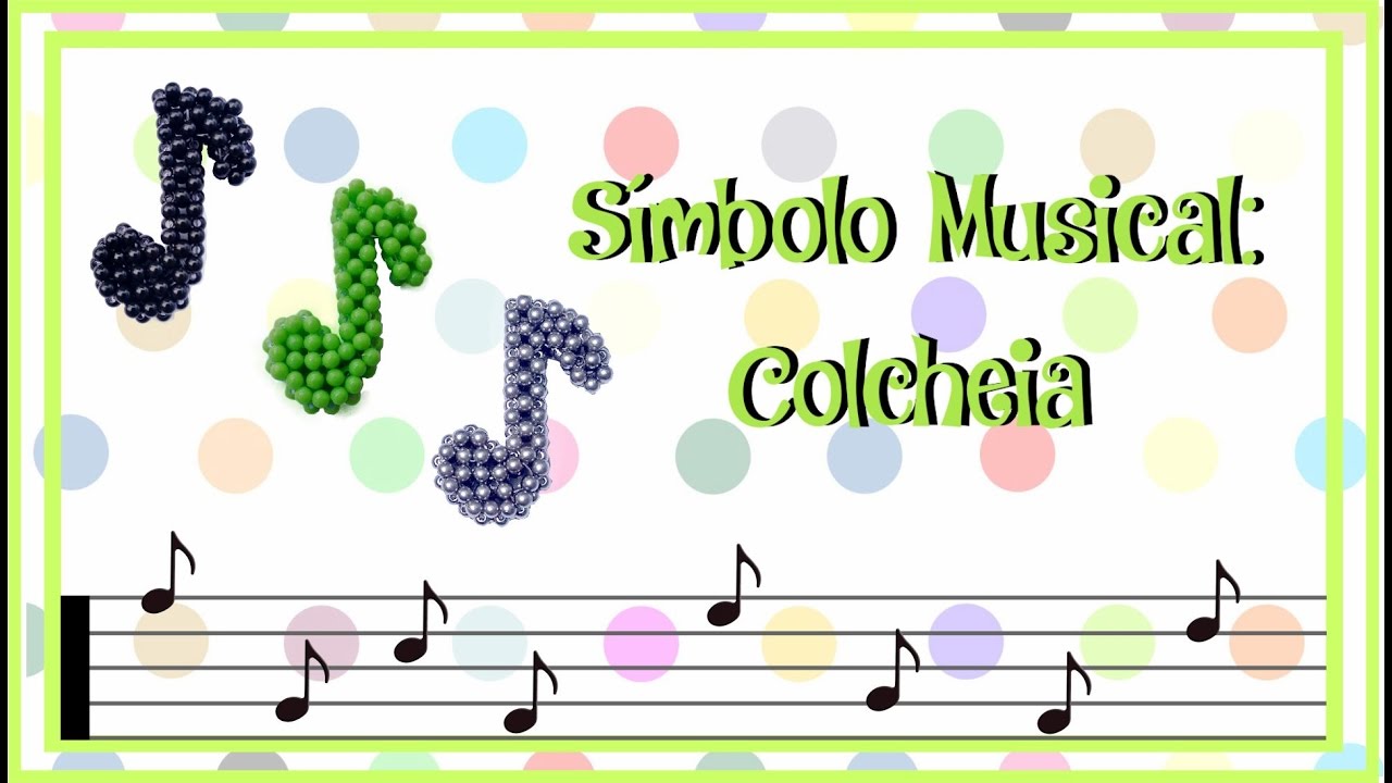 Símbolo musical Colcheia de Pérolas - Tutorial Passo a Passo