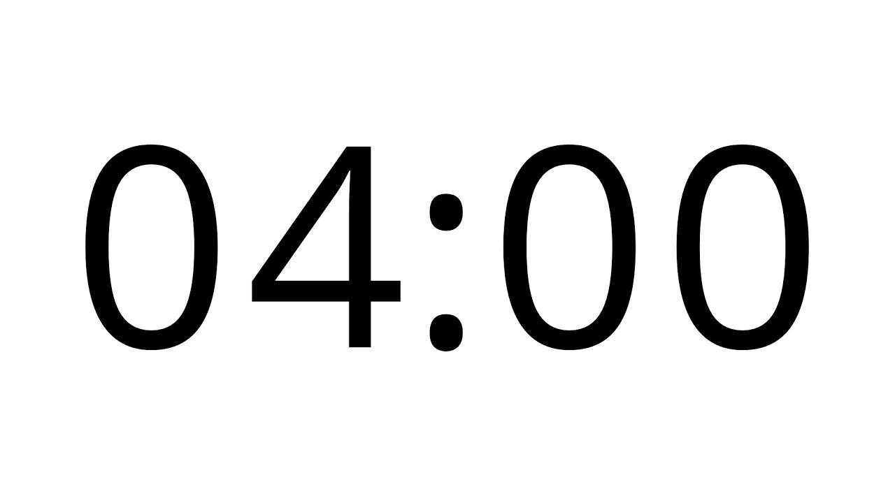 4 Minute Countdown Timer | A Classical Classroom