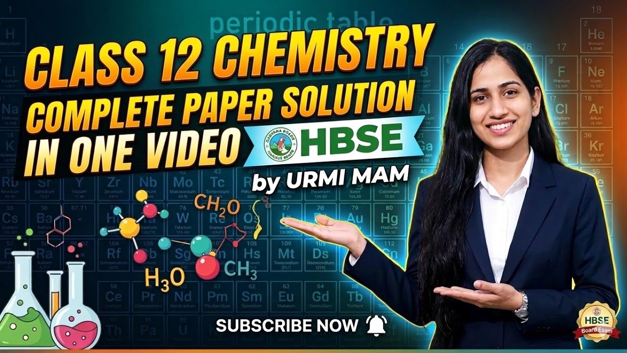 Complete Paper Solution class 12 th chem #hbse