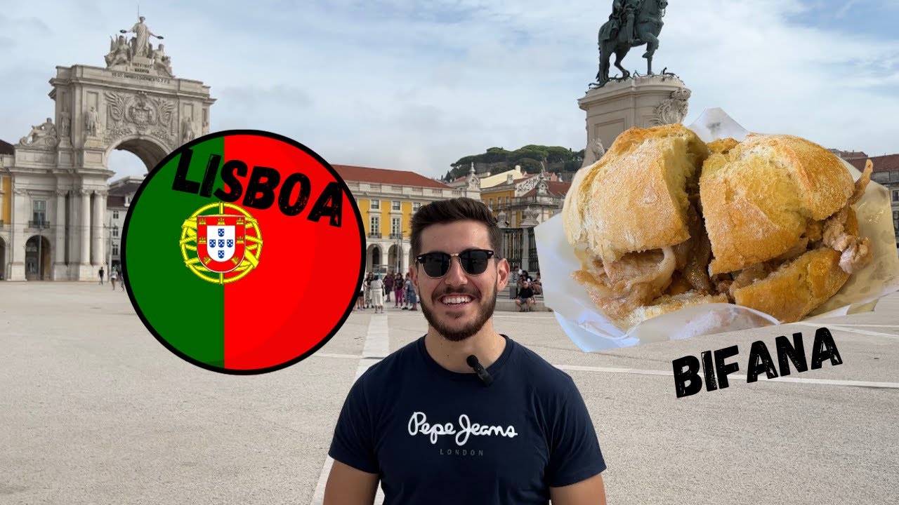 🇵🇹 La plaza más FAMOSA de LISBOA y BIFANA (bocadillo típico portugués). LISBOA 01
