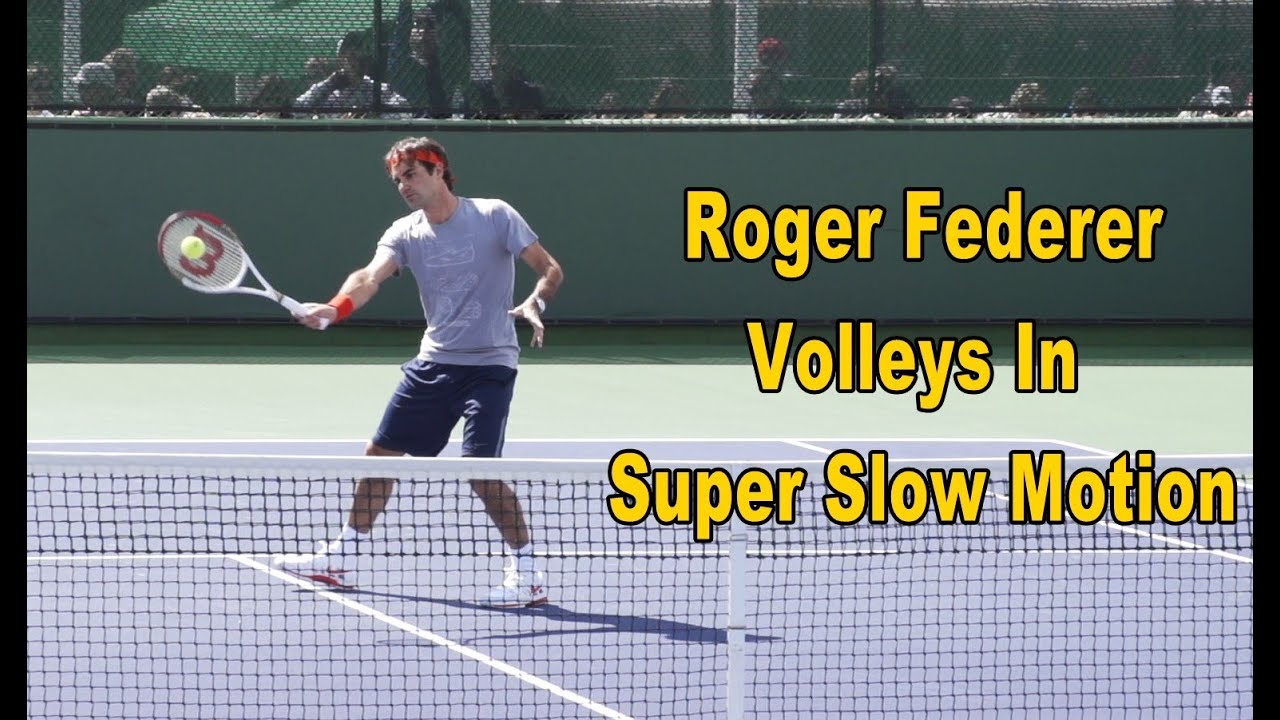 Roger Federer Volleys In Super Slow Motion