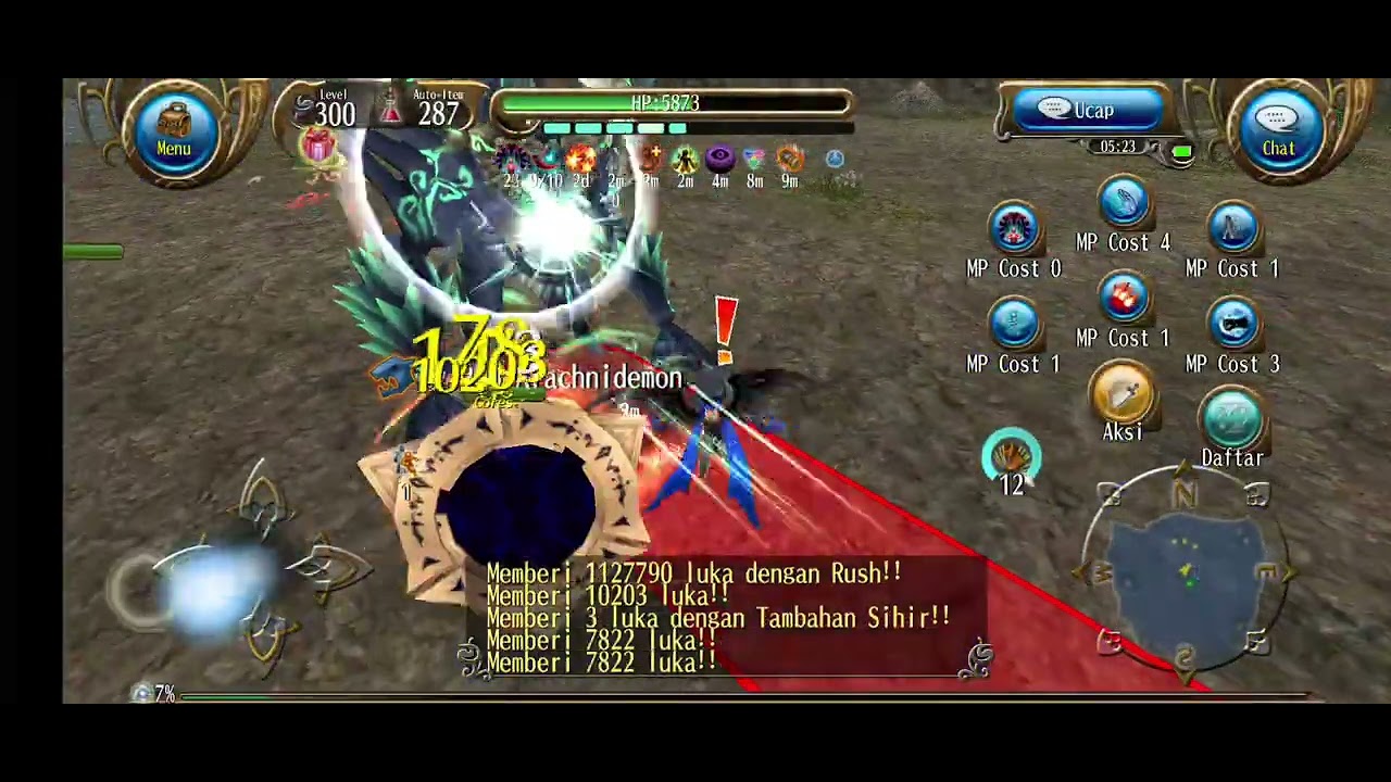 Toram Solo Arachnidemon Ultimate difficult (Knuck sub knife) 