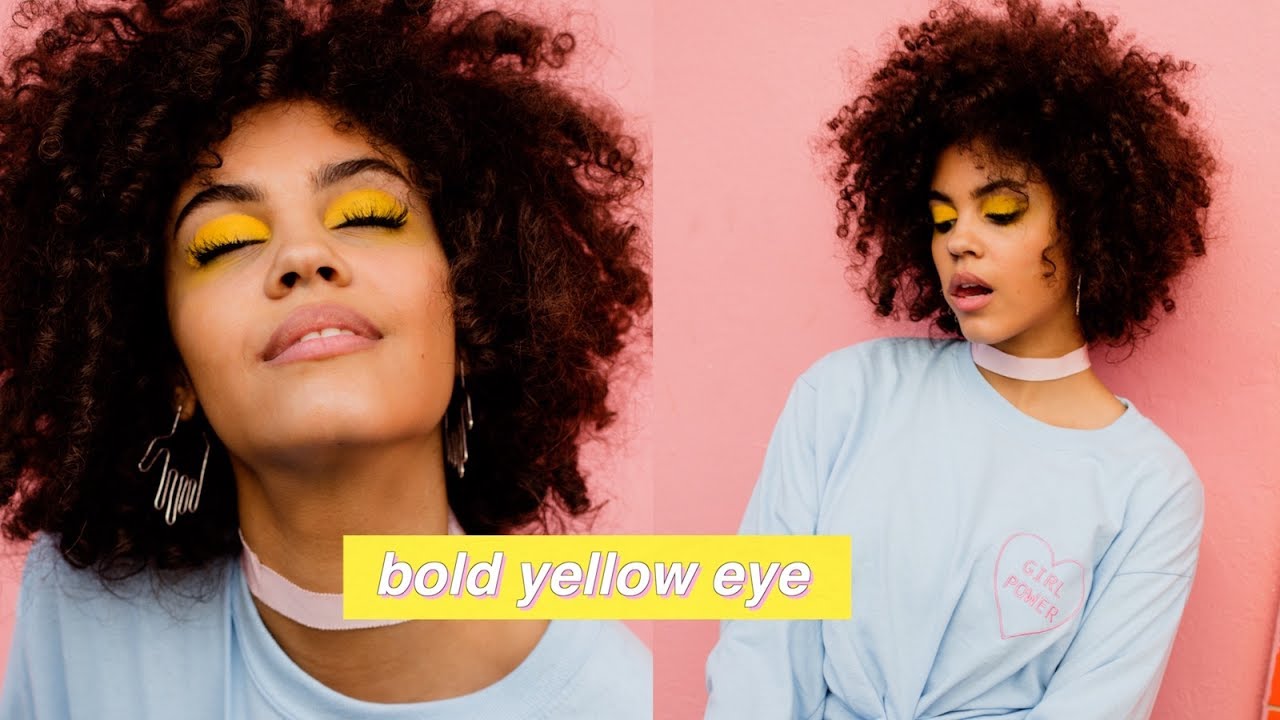 BOLD YELLOW SUMMER EYE MAKEUP LOOK