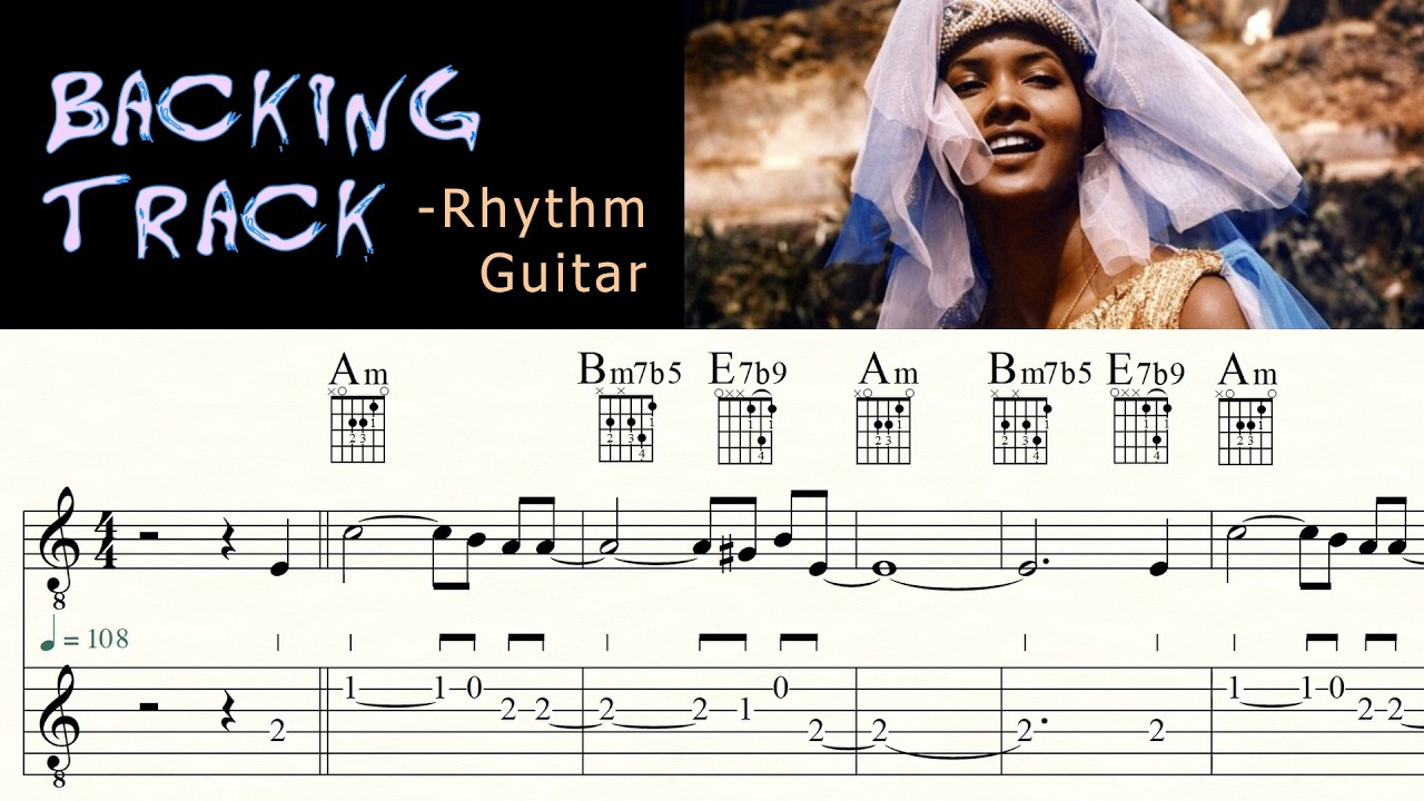 BLACK ORPHEUS | MANHA DE CARNAVAL | LUIZ BONFA | - Rhythm Guitar | Backing Track | Sheet Music & TAB