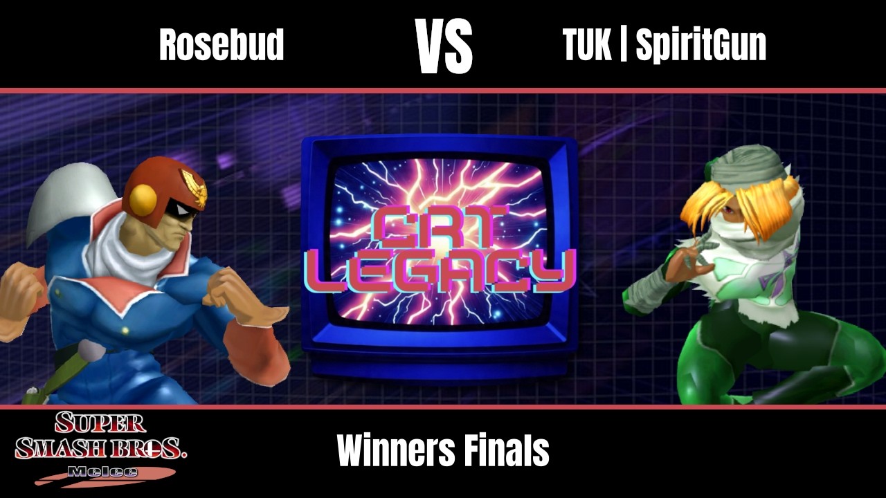Rosebud (Captain Falcon) vs TUK | SpiritGun (Sheik) - Melee Winners Finals - CRT Legacy #23