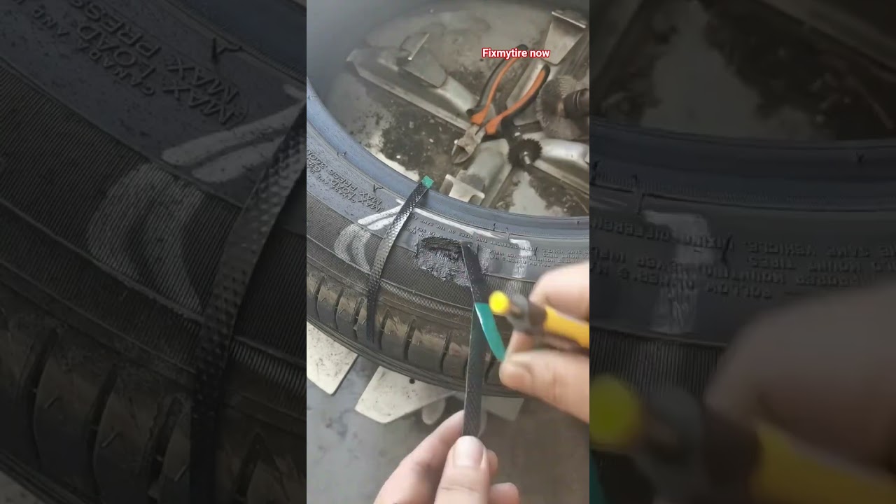 Watch This Tubeless Tire Sidewall Fix. #automobile