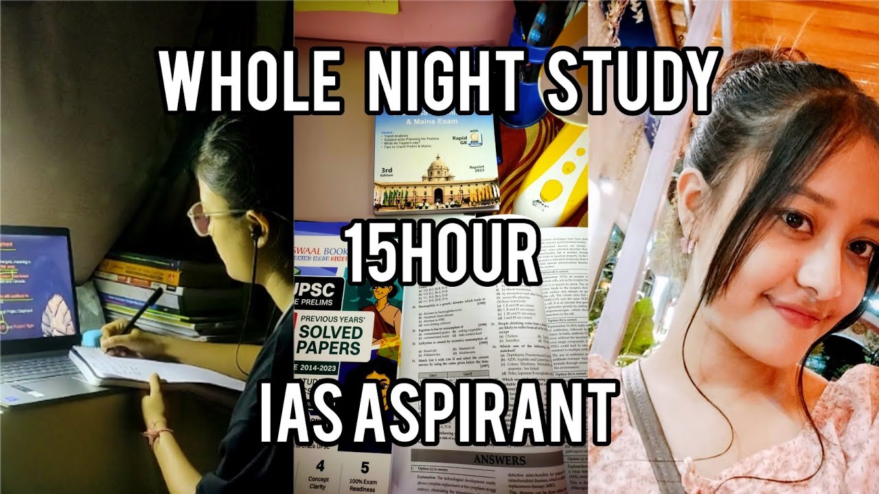 Night study Vlog📚| 8:30PM-11AM| 15 hour productive study| A day in the life of a UPSC aspirant 📚💯