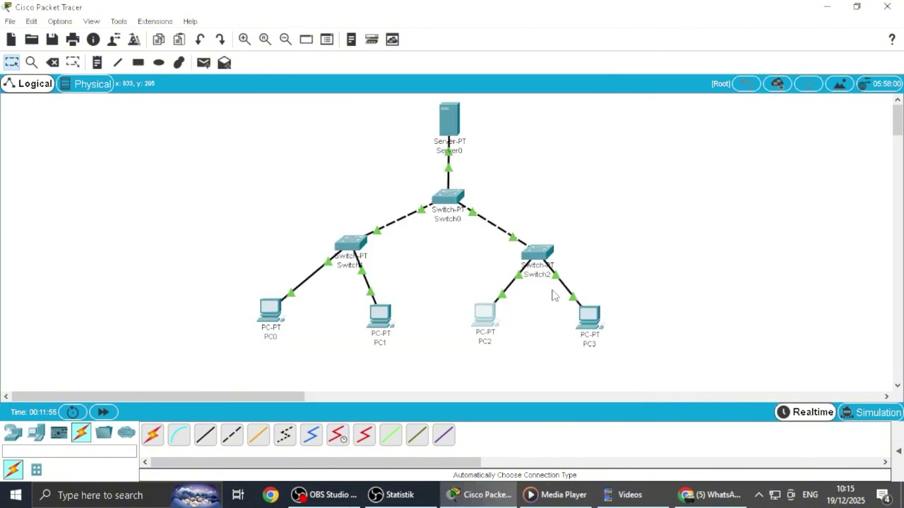 Tutorial membuat topologi jaringan sederhana menggunakan Cisco packet tracker ( Topolog Tree )