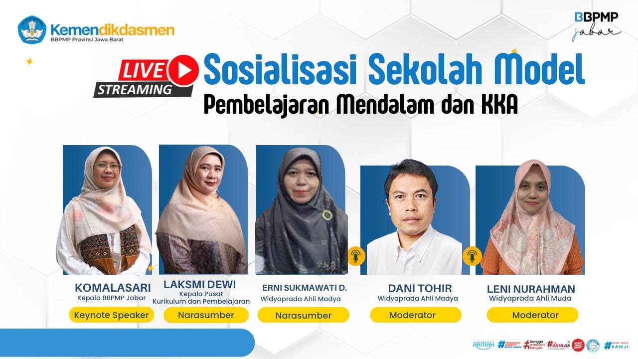 Sosialisasi Sekolah Model implementasi Pembelajaran mendalam dan Pembelajaran KKA (Part 1)