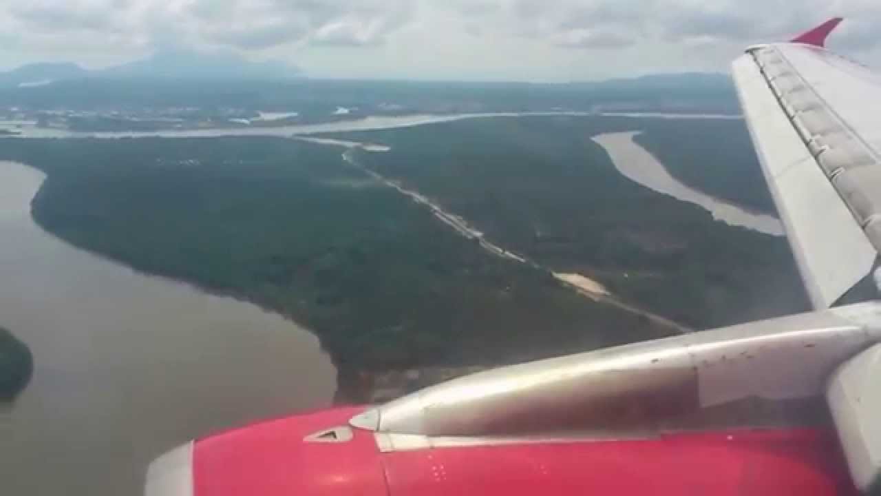 AirAsia AK775 Landing at Kuching International Airport
