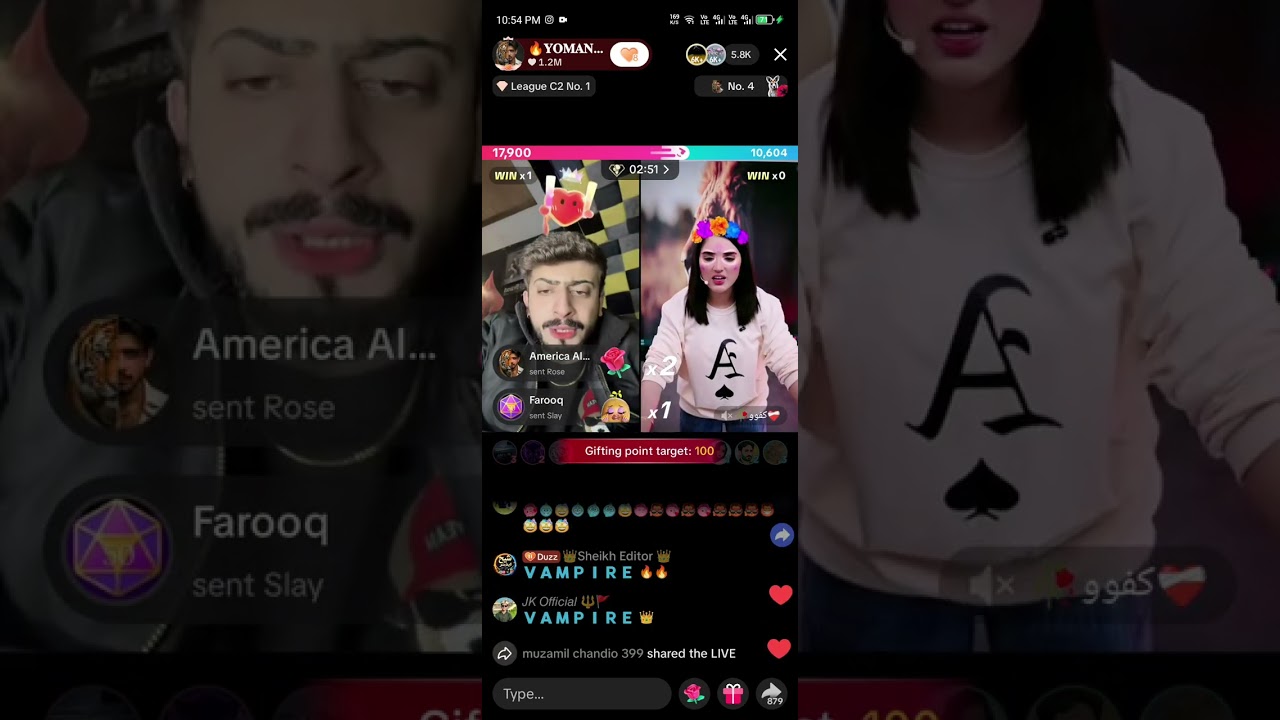 USTAD YOUMAN TIKTOK LIVE MATCH WITH KATY 🥵💋