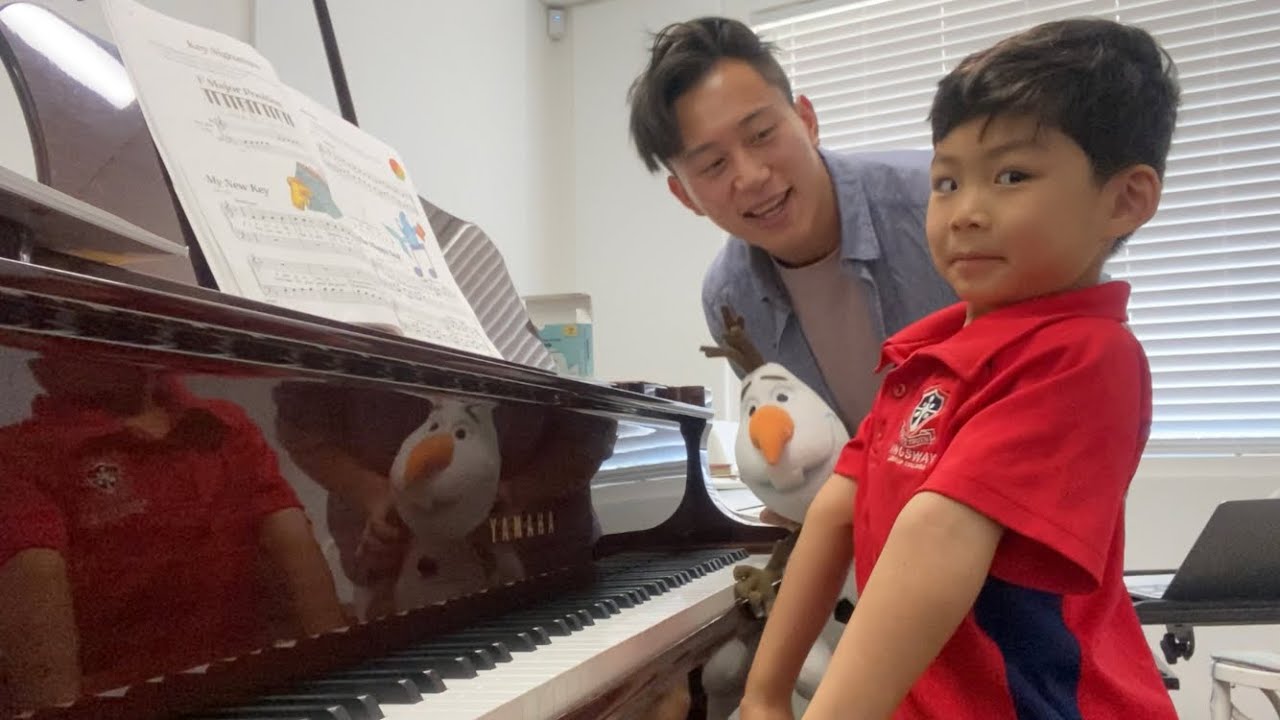 BEGINNER LESSONS WITH 5YO ERIC ~ part 1 👦🎹