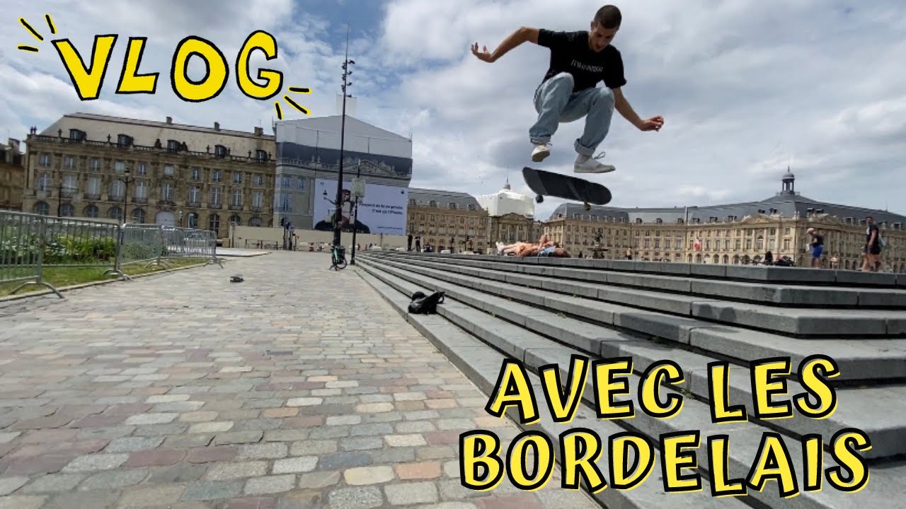 Skate Session Street à Bordeaux, pluie, miroir d'eau, tourisme 🔥