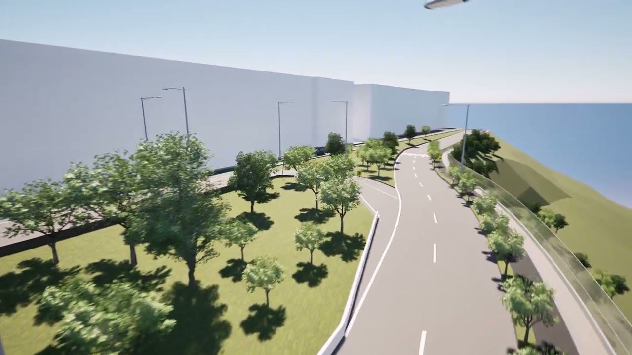 Proyección obra Acceso a los barrios La Francia y Los Alcázares