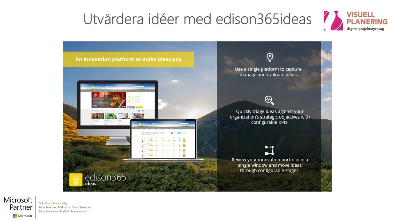 Utv&auml;rdera id&eacute;er med edison365ideas