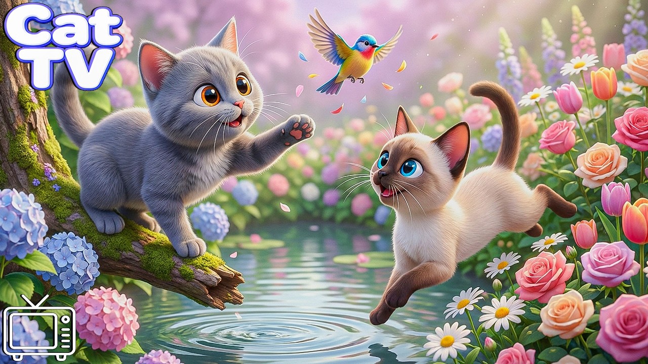 Cartoon for Cats to Watch: Entertainment Videos for Cats | Ultimate Cat TV to Soothe Cat's Anxiety