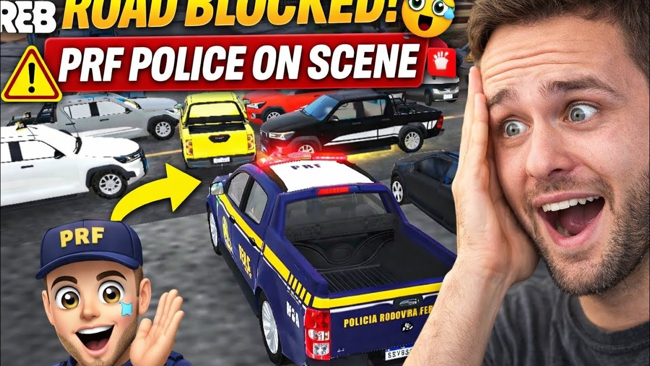 🚨 Road blocked by cars... 😬PRF Police arrived to handle the traffic 🚔💨