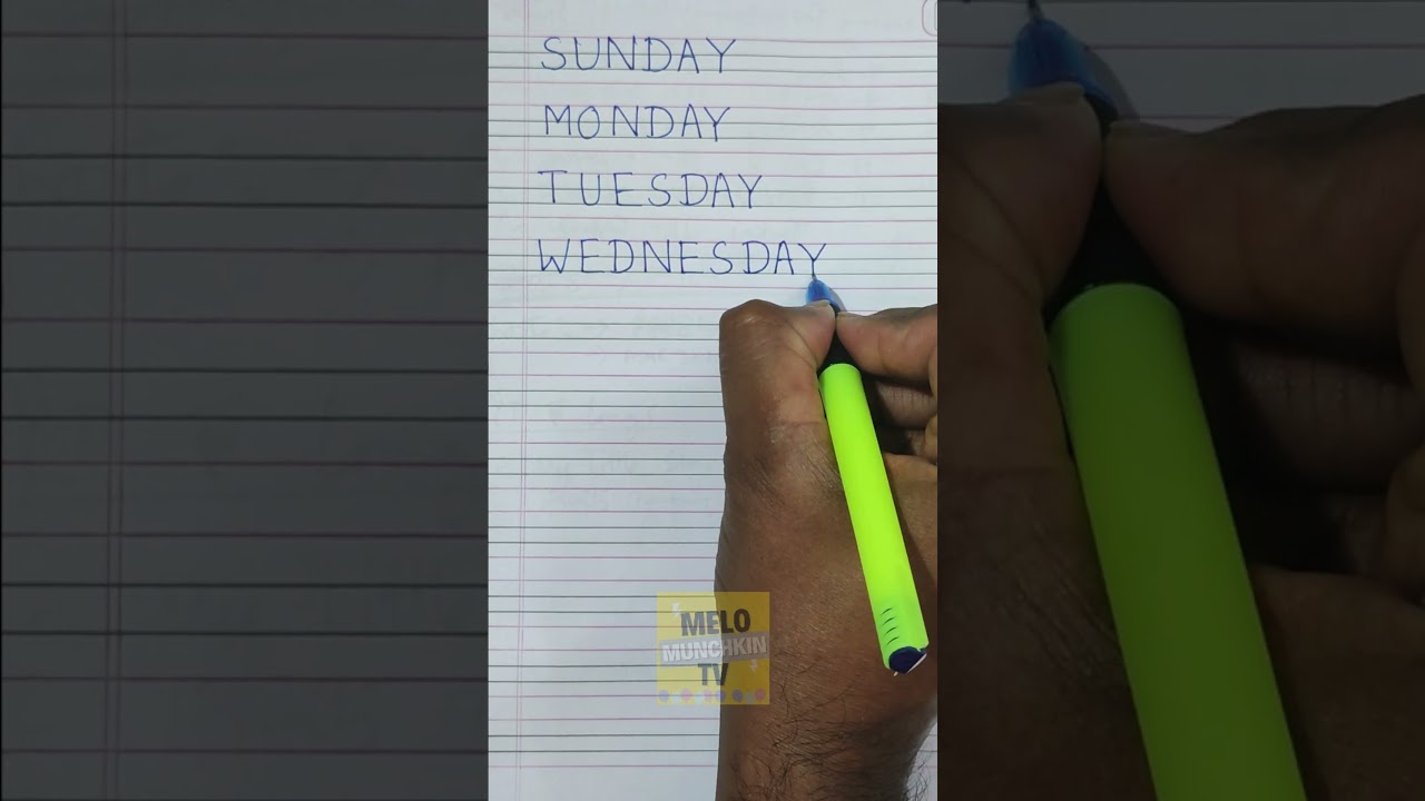 Learn Days of week for kids | Days spelling | Sunday, Monday, Tuesday, Wednesday, Thursday, Friday..