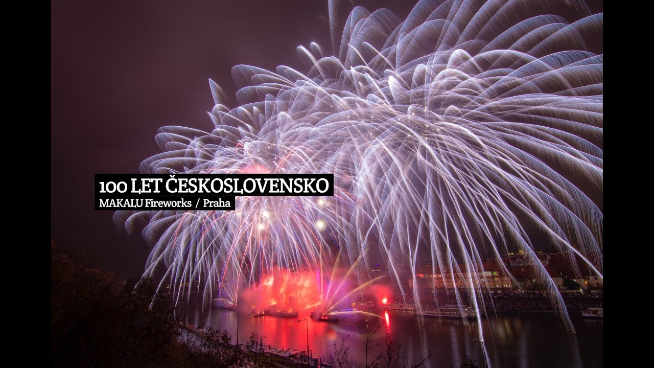 Ohňostroj 100 let Československo - Ohňostroj Společné století