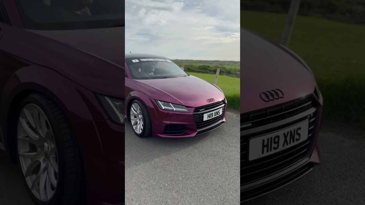 RATE MY WRAP? #audi #ttcoupe #carwrap #ratemywrap #purple #sunshine #audicars #modified #auditt