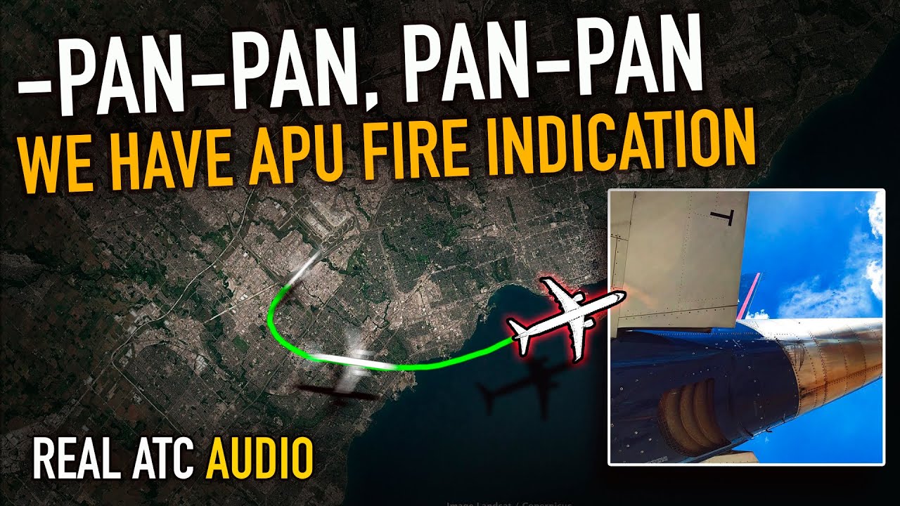 APU FIRE Indication during Climb Out. Porter Airlines Embraer 195. REAL ATC