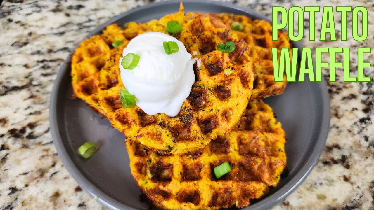 Crispy Veggie Potato Waffles | Easy Recipe with Broccoli & Carrots