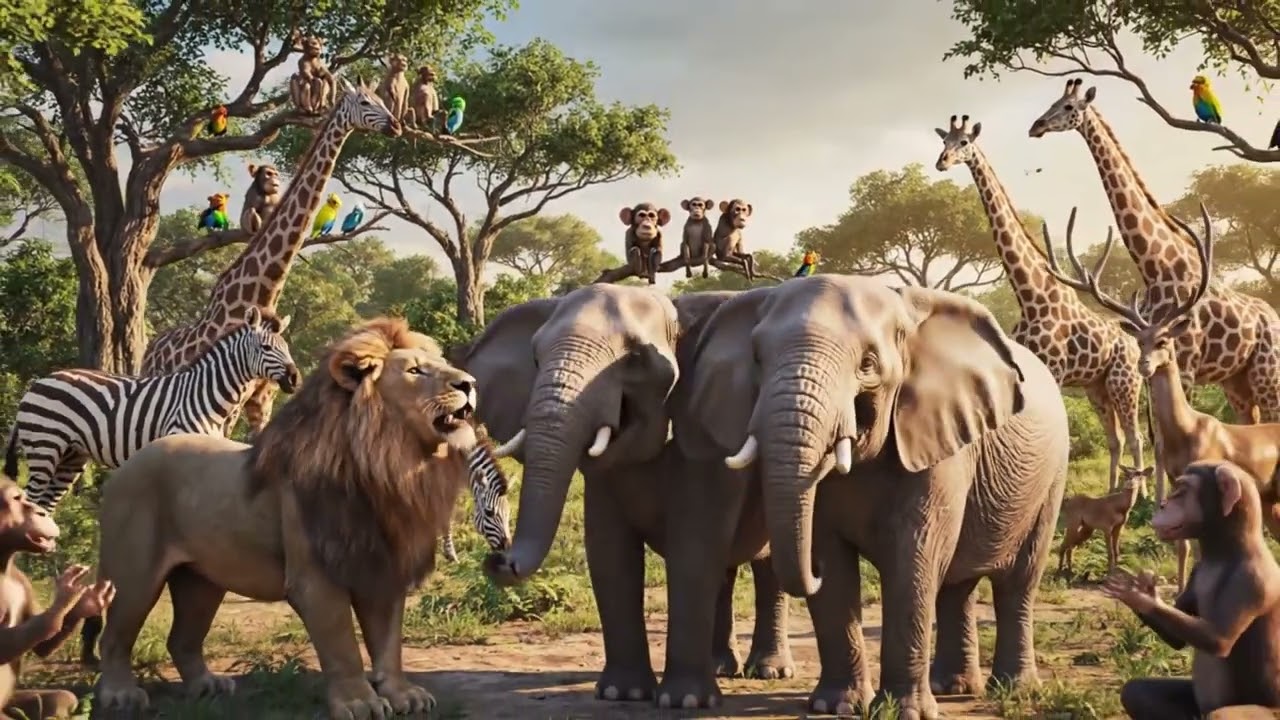 Epic Jungle Football Match 🐘⚽🦁 | Cinematic Elephant vs Lion Soccer Story