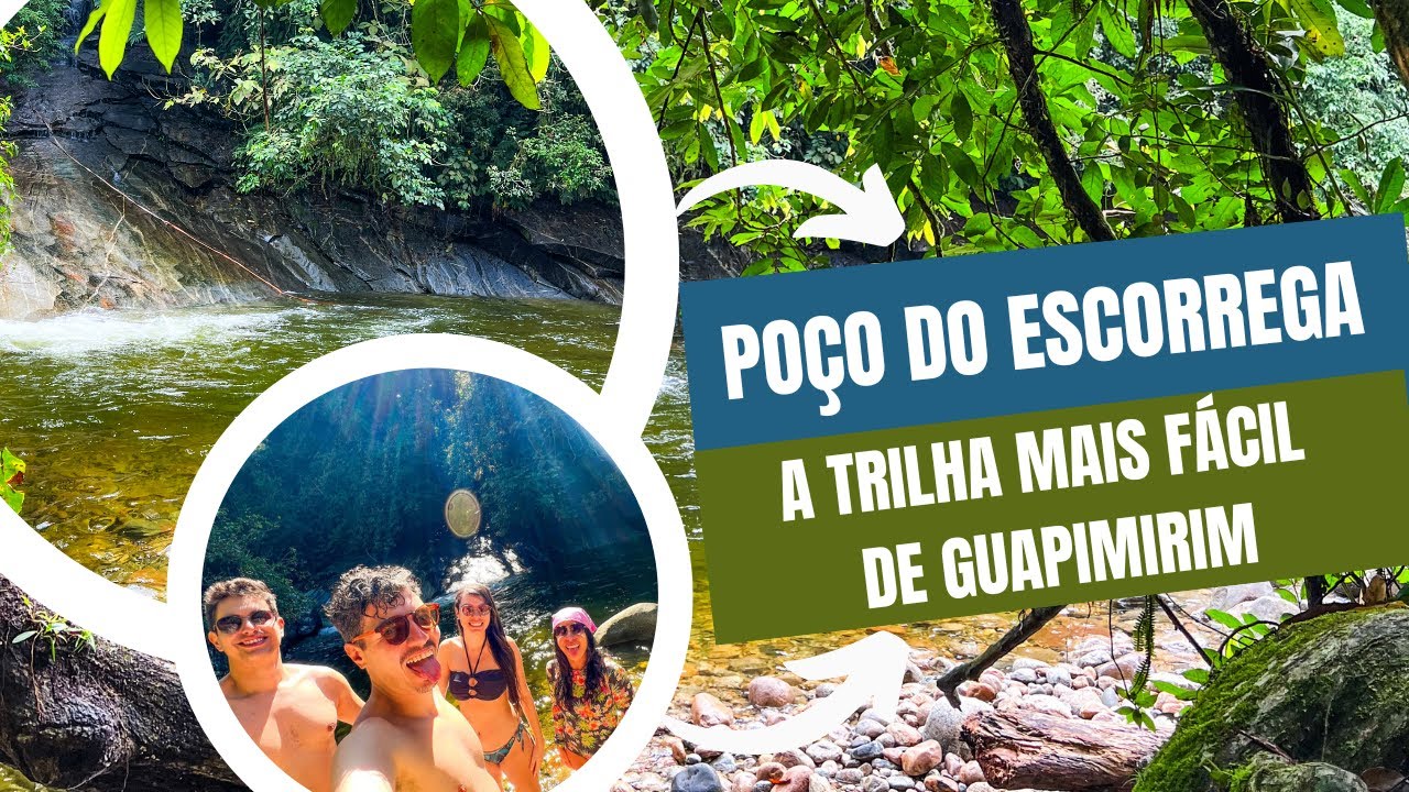 POÇO DO ESCORREGA: Escorrega Natural na TRILHA mais FÁCIL de GUAPIMIRIM