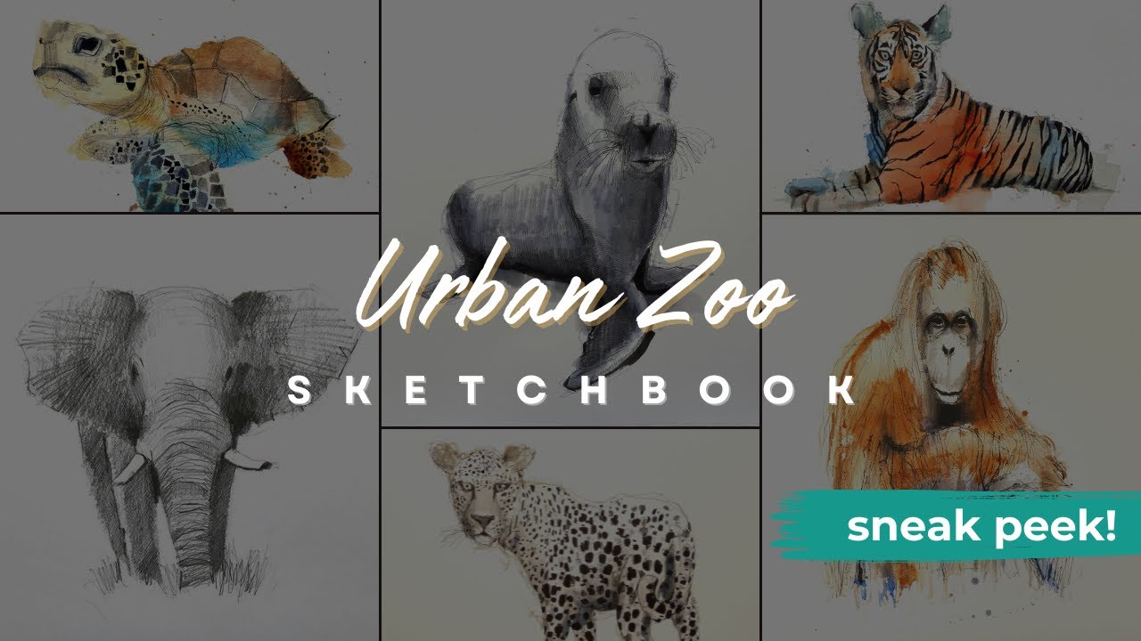 Sneak peak of my urban zoo sketchbook!