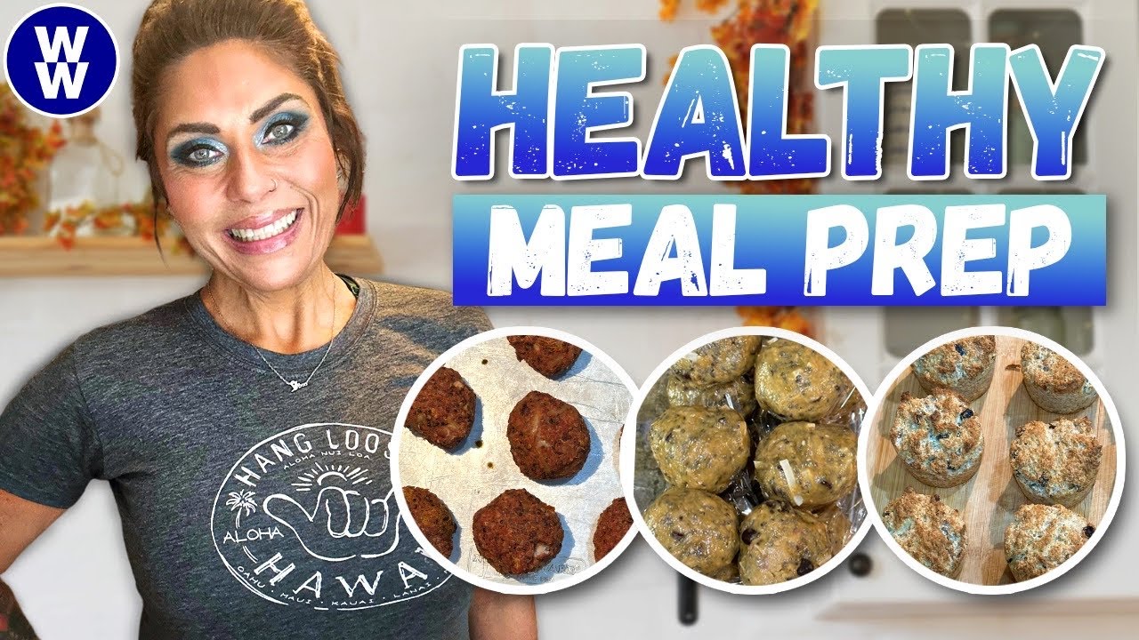 HEALTHY (& delicious) WW MEAL PREP - BRAN MUFFINS - QUINOA PIZZA BITES - NO BAKE PB ENERGY BALLS!