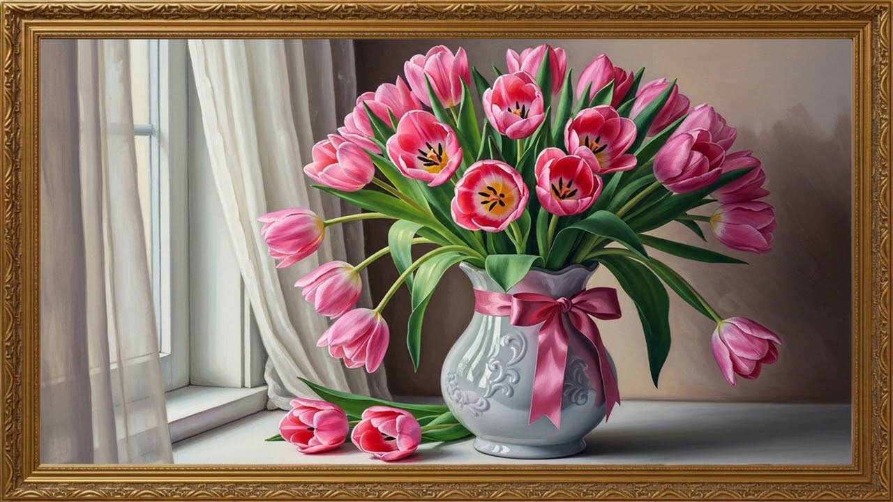 Delicate Botanical Canvas Artwork | Relaxing Art Viewing