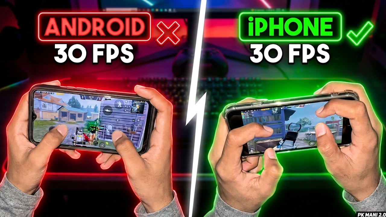 Android 30FPS vs iPhone 30FPS in BGMI/PUBG🔥 Which is Actually Better?
