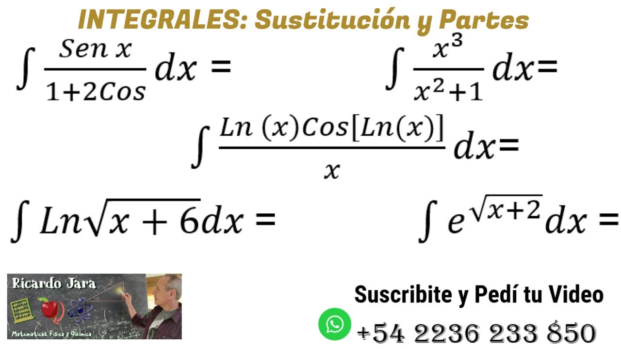 Integrales:  Sustitución y Partes