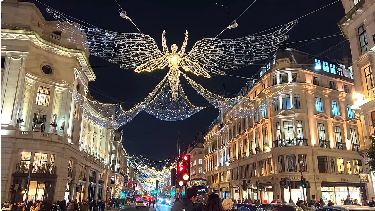 [4K]🇷🇺Рождественская прогулка в Лондоне:🎄🧑‍🎄 Риджент-стрит✨ Пикадилли в Оксфорд-серкус через Сохо💗